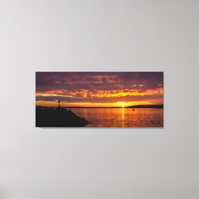 Des Moines Marina sunset Canvas Print (Front)