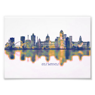 Des Moines Skyline Photo Print