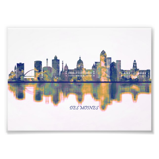 Des Moines Skyline Photo Print (Front)