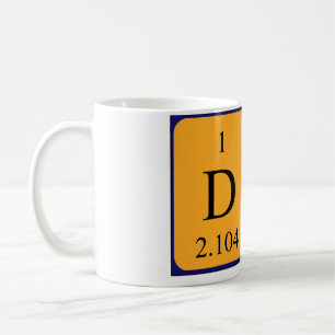 Des periodic table name mug