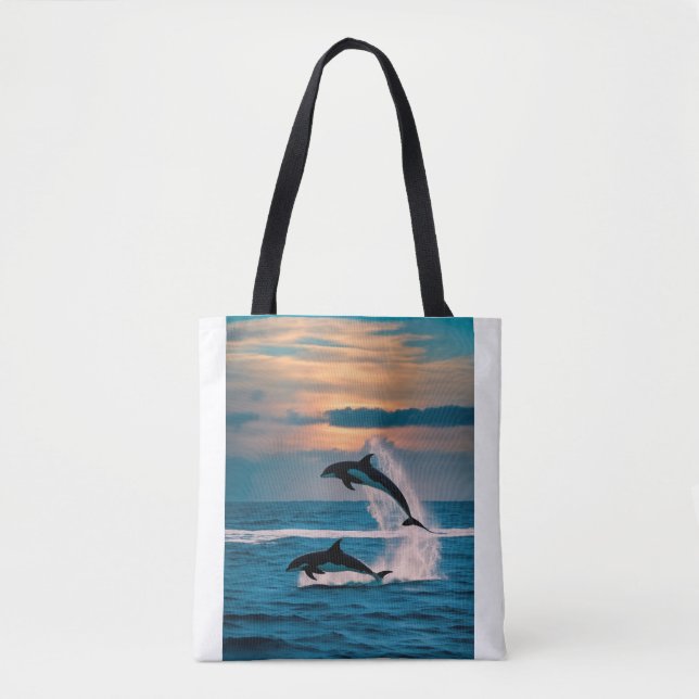 Desafío en el Azul Profundo Tote Bag (Front)