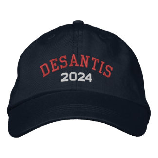 Desantis 2024 - red white blue embroidered hat