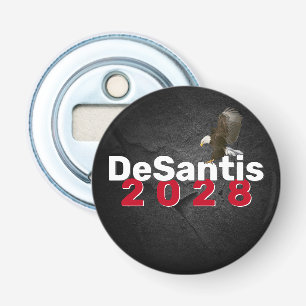 DeSantis 2028 on Leather with Bald Eagle Bottle Opener