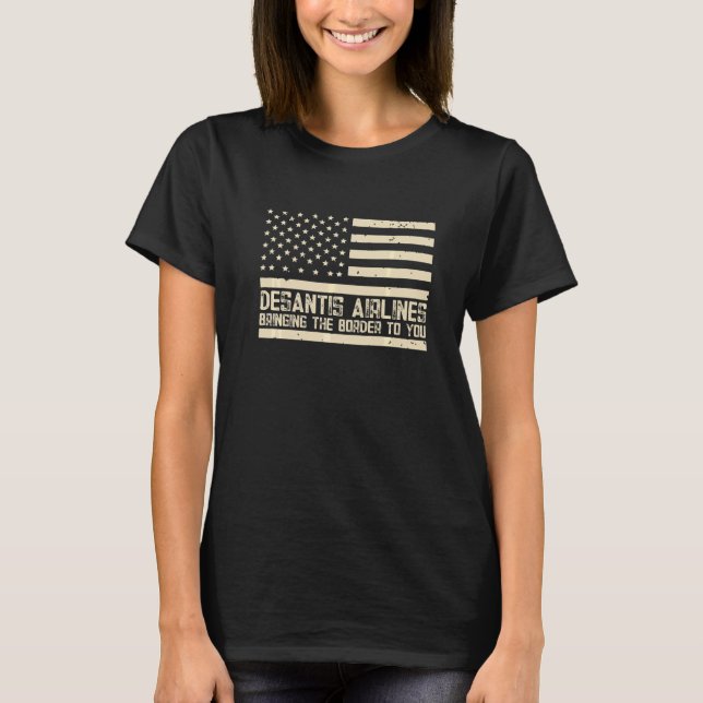 DeSantis Airlines Blue  2 T-Shirt (Front)