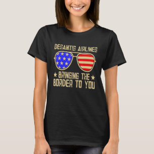 Desantis airlines bringing the border to you Retro T-Shirt