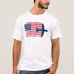 Desantis Airlines Funny Political Meme Ron Desanti T-Shirt