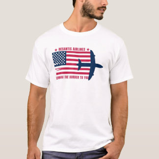 Desantis Airlines Funny Political Meme Ron Desanti T-Shirt