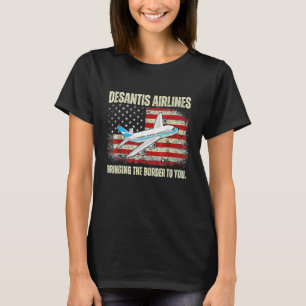 DeSantis Airlines Funny Political US Flag Vintage T-Shirt