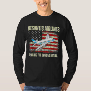 DeSantis Airlines Funny Political US Flag Vintage T-Shirt
