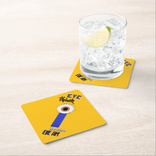 Descartes Eyes Paper Coaster