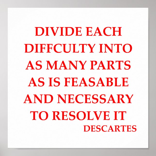 DESCARTES quote Poster (Front)