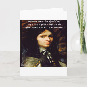 Descartes "Raise My Soul" Famous Quote Card