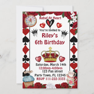 Descendants rise of red custom birthday invitation