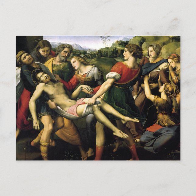 Descent From the Cross by Raphael Postcard (Front)