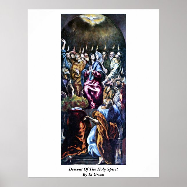 Descent Of The Holy Spirit By El Greco Poster (Front)