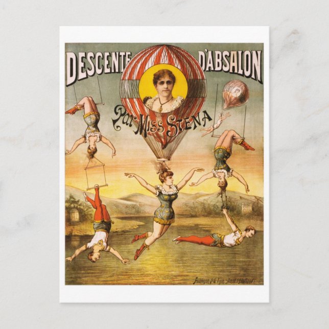 Descente d'Absalon par Miss Stena Postcard (Front)