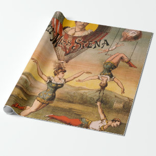 Descente d'Absalon par Miss Stena Vintage Circus Wrapping Paper