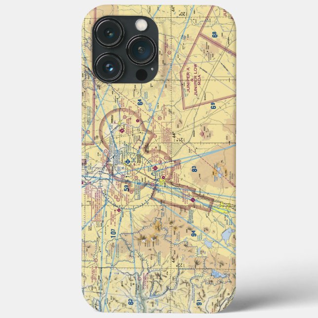 Deschutes County Aviation Sectional Chart Case-Mate iPhone Case (Back)