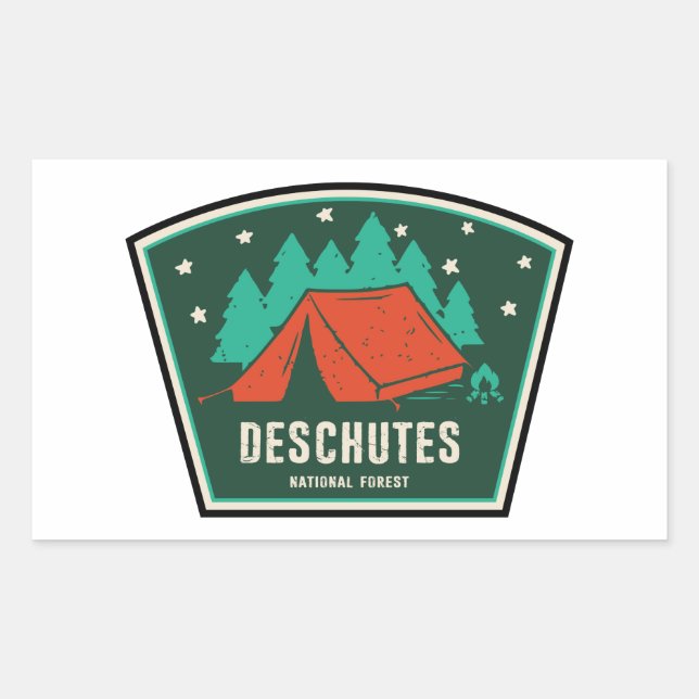 Deschutes National Forest Camping Rectangular Sticker (Front)