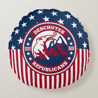 Deschutes Republicans Round Throw Pillow