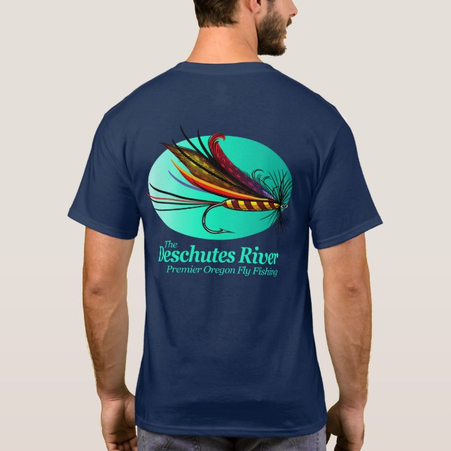 Deschutes River (fly) T-Shirt (Back)