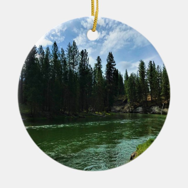 Deschutes River, Oregon Ceramic Tree Decoration (Front)
