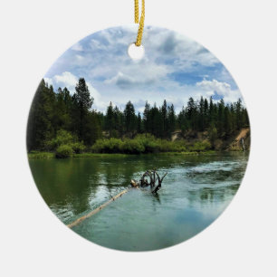 Deschutes River, Oregon Ceramic Tree Decoration