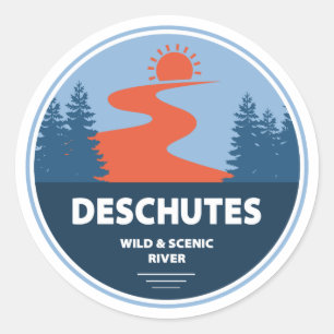 Deschutes Wild And Scenic River, Oregon Classic Round Sticker