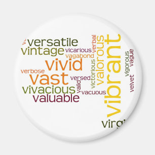Describe yourself With Adjectives - V Magnet