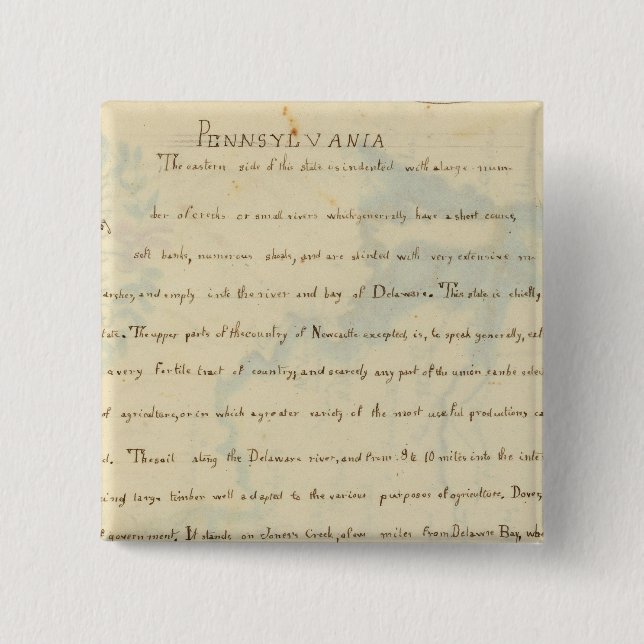 Description of Delaware 15 Cm Square Badge (Front)