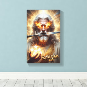 Description of Jesus Revelation 1:14 Inspirational Canvas Print