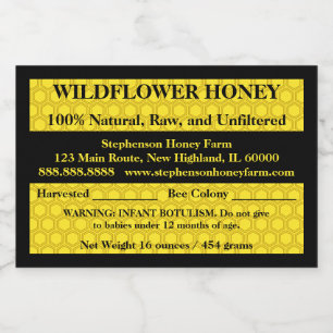 Descriptive Honey Jar (Version 4) Food Label