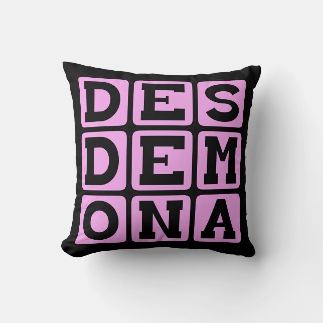 Desdemona, Othello Character Cushion (Front)