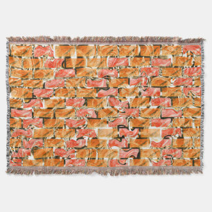 Desenho no estilo tijolos com tom de brilho throw blanket