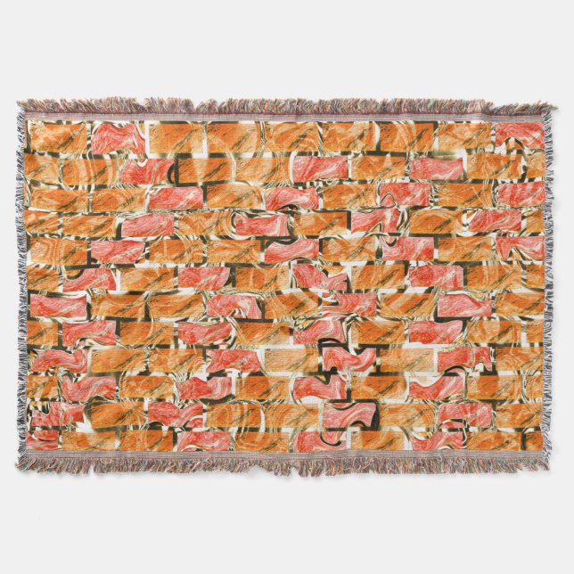Desenho no estilo tijolos com tom de brilho throw blanket (Front)