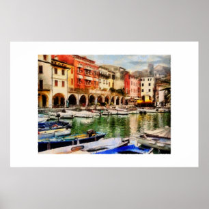 Desenzano - old harbor poster