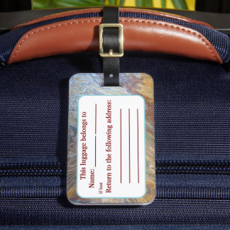 Desert Acrylic Pour Inspired Luggage Tag