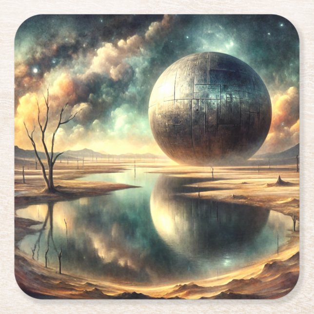 Desert Anomoly Square Paper Coaster (Front)