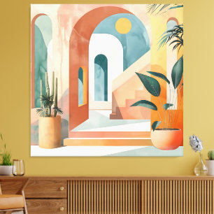 Desert Arches – Modern Abstract Architecture Canvas Print