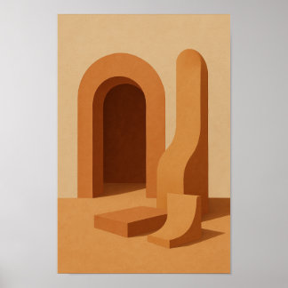 Desert Archway Modern Art Poster