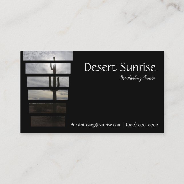 Desert Arizona Sunrise Business Card (Front)