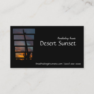 Desert Arizona Sunset Saguaro Business Card