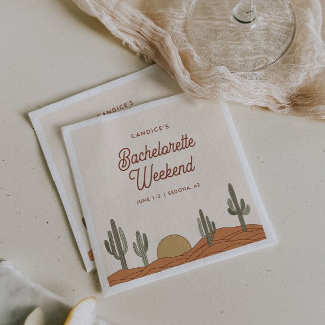 Desert Bachelorette Party Cocktail napkins (Creator Uploaded)
