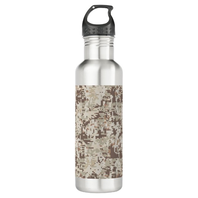 Desert Beige Style Digital Camouflage 710 Ml Water Bottle (Front)