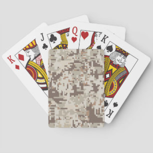 Desert Beige Style Digital Camouflage Playing Cards