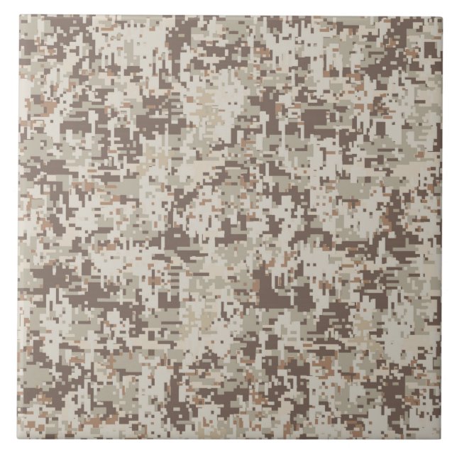 Desert Beige Style Digital Camouflage Tile (Front)