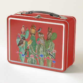 DESERT BIRDS METAL LUNCH BOX