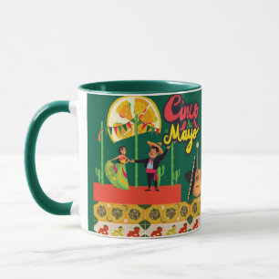 Desert Bloom Fiesta forest green Mug
