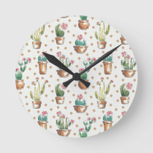 Desert Bloom Step   Blossom Pattern Round Clock
