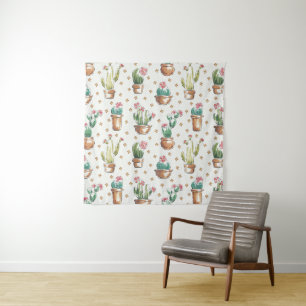 Desert Bloom Step   Blossom Pattern Tapestry